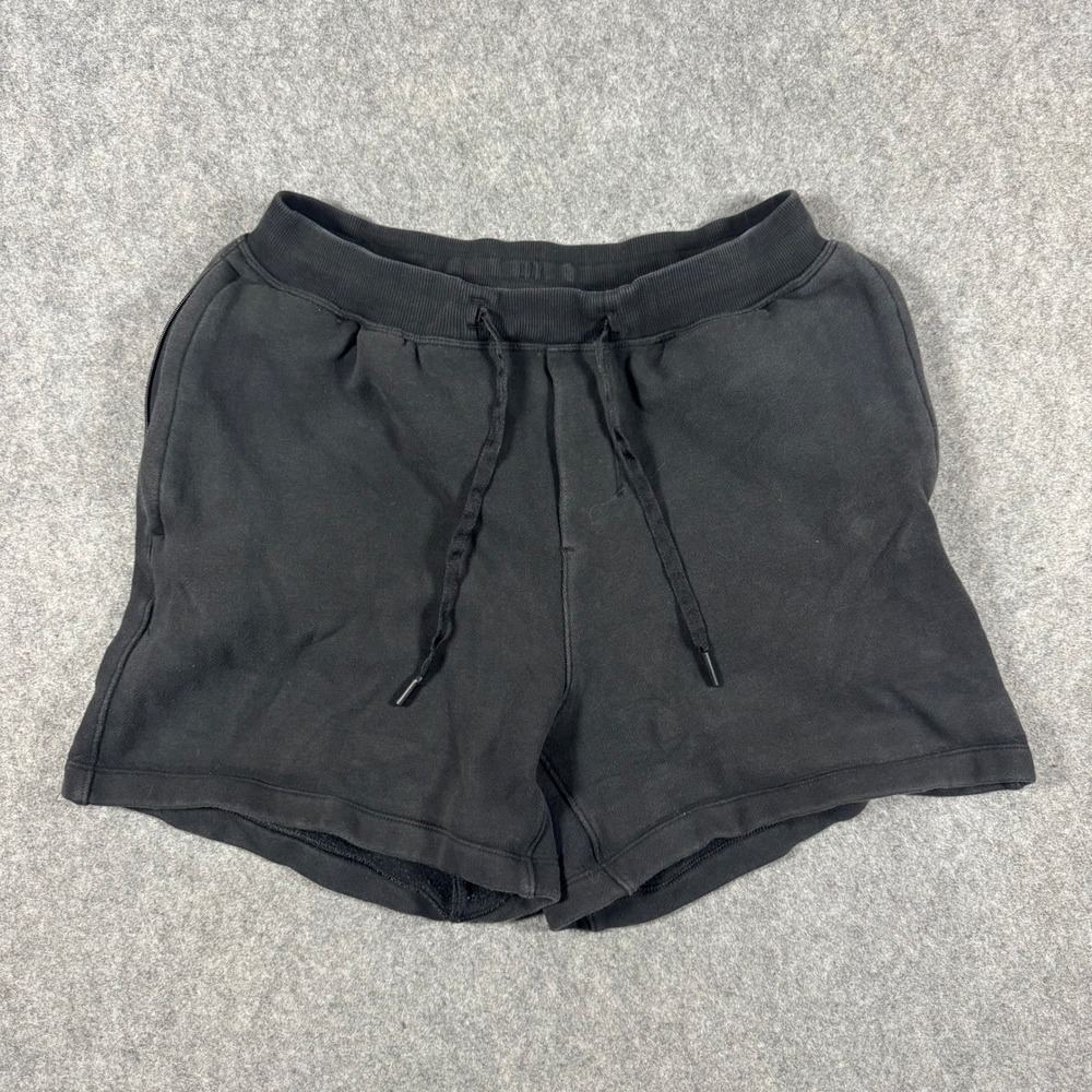 Lululemon Scuba Shorts Womens S Black 5" High Rise Fleece Relaxed Fit Drawstring